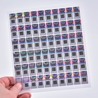 Étiquette de sécurité holographique anti-contrefaçon avec code QR à gratter, étanche, impression UV personnalisée avec logo de marque