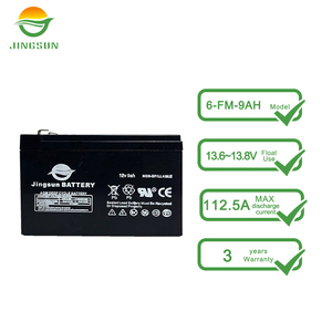 Jingsun מכירה חמה 12v 9ah עופרת חומצה סוללה חיים ארוכים מחזור סוללה agm אספקה במפעל זול - Product Image 3