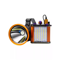Lampe frontale LED avec lumière latérale, filtre allume-cigare, support de lentille et trou pour la chasse d'urgence en extérieur