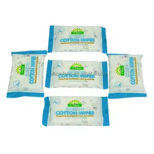 Lingettes humides 100% coton à base d'extrait de concombre pour la peau délicate de bébé