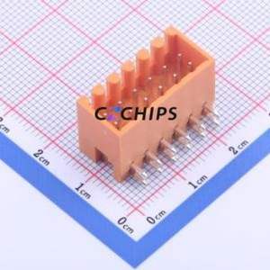 KF2EDGERC-3.5-2*6P Plug-in Terminal Block Bent Lead Through Hole,P=3.5mm Board-to-Board / Socket - Closed 2x6P 3.5mm Orange - Product Image 1