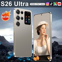 Prix Usine S26 Ultra Smartphone Android 15 5G LTE avec Batterie 8000 mAh, Mémoire 16 Go + 1 To, Processeur Dual Core, Écran HD 108 MP