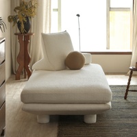 Canapé modulaire de salon Zayshine en tissu sherpa crème de luxe rétro français, 2 places, pour appartement, villa, canapé design