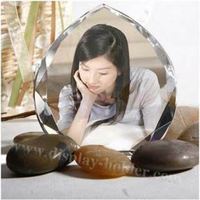 3D Laser Engraved Crystal Photo Frame Heart Shape DIY Wedding Decoration