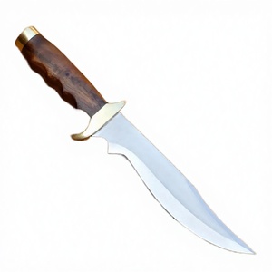 Cuchillo Bowie MORTAL SAGA Hecho a Mano de Acero Inoxidable D2 de 12 Pulgadas para Camping al Aire Libre, Mango de Madera Marrón, Funda de Cuero, Duradero - Product Image 3