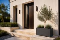 Jardinière en acier galvanisé sans fond, bac à fleurs en métal, jardinière de jardin extérieure, résistante à la rouille, pour fleurs et légumes