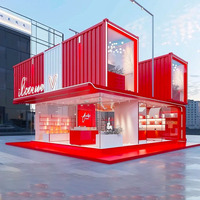 Maisons préfabriquées modulaires portables, rues commerciales, magasins mobiles à deux étages, cafés, magasins mobiles