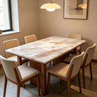 Dalle de Quartzite Rare, Base Blanche Naturelle, Veine Rouge, Pierre Translucide pour Mur de Fond de Villa Moderne et Applications de Plateau de Table