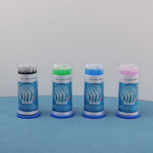 Bâtonnets dentaires médicamenteux jetables, brosses adhésives, bâtonnets de coton pour soins bucco-dentaires, paquet de 100 pièces, couleur bleue, utilisation manuelle - Product Image 2