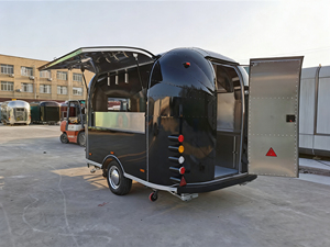 Green Aluminum Square Mobile <b>Mini</b> Food Trailer Multifunctional Outdoor Street Food Truck Snack Food Chips Candy Stainless Steel - Product Image 3