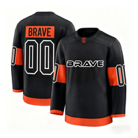Novedades en Ropa Deportiva, MOQ Bajo, Transferencia Térmica, Camisetas de Hockey sobre Hielo Lisas para Clubes Deportivos, Talla Grande, con Logotipo Personalizado