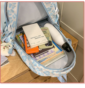 New Double-Shoulder Cross-Border Style Oyogi Style Cow Leopard Patterns Junior High <b>School</b> Students Lightweight Perfect <b>Backpack</b> - Product Image 5