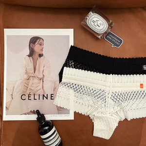 Mutandine Francesi Sexy in Pizzo con Piume, Moda Pura Seduzione, Senza Cuciture, Affascinanti, Trasparenti e Traspiranti in Stile Europeo - Product Image 3