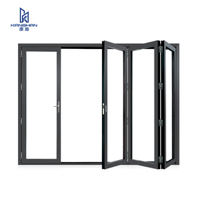 Fenêtre à battants en aluminium à rupture de pont thermique avec système de pliage double vers l'intérieur, intégrant une moustiquaire et une isolation phonique pour balcon - Product Image 3