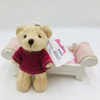 Porte-clés en peluche personnalisé d'usine, jouets en peluche, mini ours en peluche mignon, porte-clés en peluche, jouets en peluche, décoration de sac