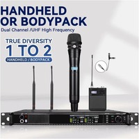 Système de microphone sans fil double canal UHF ANX4/Beta58a 512-562 MHz, micro portable pour église, scène, karaoké, performance