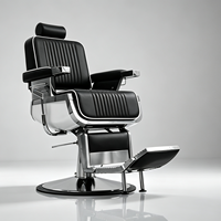 Chaise de barbier professionnelle populaire, élégante, à surface rayée, robuste, avec système hydraulique durable