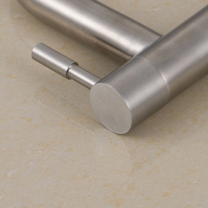 Grifo de Lavabo de Acero Inoxidable de un Solo Orificio, Diseño Minimalista, Instalación en un Solo Orificio - Product Image 3