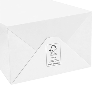 Bolsas de Papel Kraft 13x7x17, Bolsas de Regalo Blancas con Asas de Papel Trenzado, Paquete Grande para Compras, Fiestas y Detalles - Product Image 6