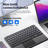Taşınabilir şarj edilebilir kablosuz klavye Touchpad BT 5.0 uyumlu 10 inç tabletler iPad 10.9 akıllı telefonlar USB arayüzü yeni