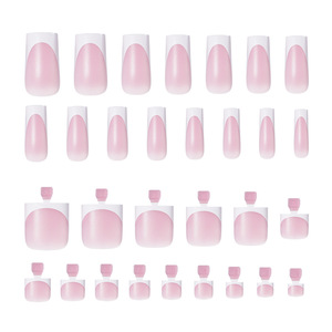 Uñas postizas acrílicas estilo francés cuadradas, mate, para usar en los dedos, las más vendidas, al por mayor - Product Image 5