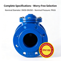 Katup Bola HQ41X-16Q DN100 PN16 Flanged Ductile Iron Non Return Spherical One Way untuk Pipa Air Limbah