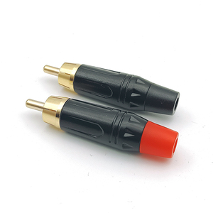 5,5mm chapado en oro soldadura recta RCA macho adaptador de enchufe de Audio conector de enchufe de altavoz - Product Image 3