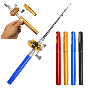 Portable Pocket Telescopic Mini <strong>Fishing</strong> Pole <strong>Pen</strong> Shape Folded <strong>Fishing</strong> <strong>Rod</strong> With Reel Wheel - Product Image 1
