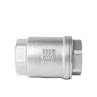 Válvulas de Retención Verticales de Acero Inoxidable con Sellado de PTFE 304/316 para Calderas de Vapor en Línea, Lavado, 1/2" CF8, Antirretorno, Alta Presión, Directas