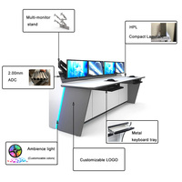 Meubles de salle de contrôle modernes sur mesure Kehua Fuwei, bureaux industriels, console de centre de commande avec acier inoxydable pour bureau à domicile