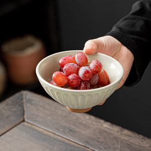 Bol à riz vintage en céramique, fait main, glaçure céladon, vaisselle pour la maison et la cuisine - Product Image 3