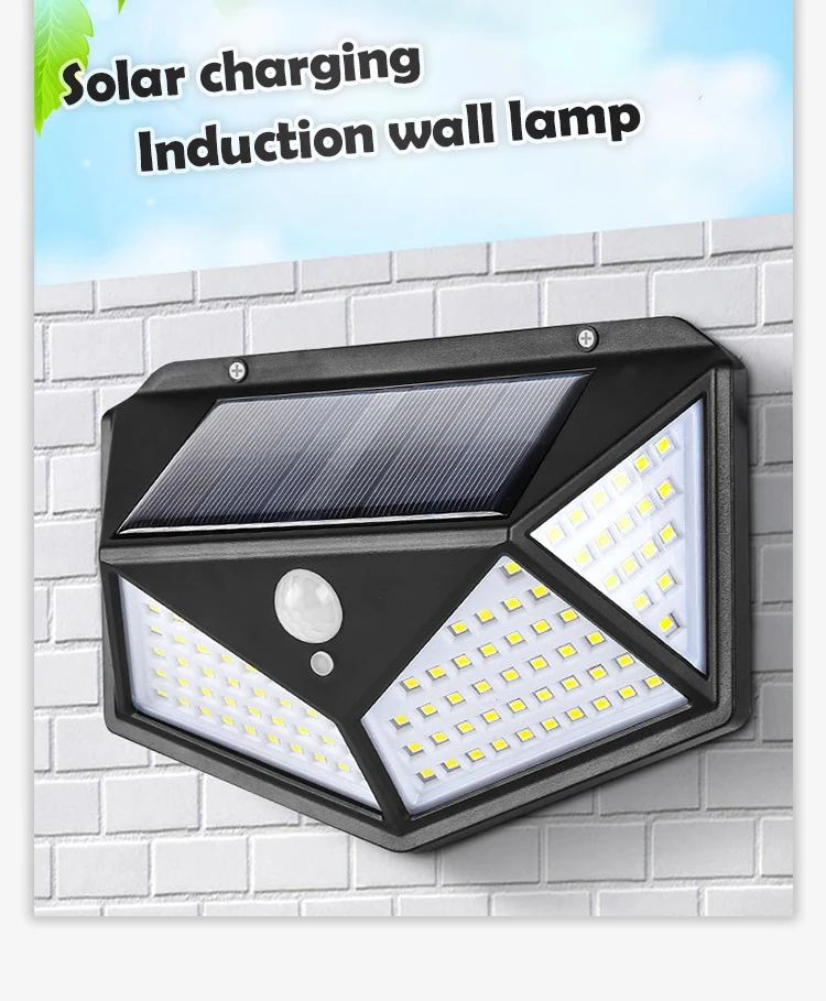 LED Solar Lights Outdoor Motion Sensor Cordless Waterproof Wall Lamp Solar PoweredFence Patio Front Door Garden Light