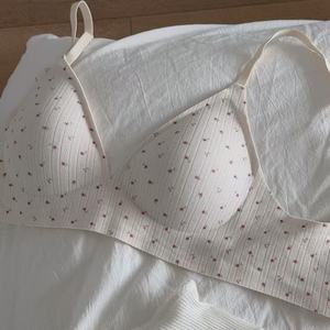 Summer floral French triangle cup bra for small busts, push-up and wire-free - Product Image 1
