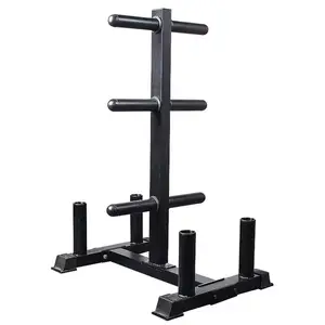 Gym Fitness Up Barbell Bar Holder Haltérophilie Bumper Tree Rack Weight Plate Storage