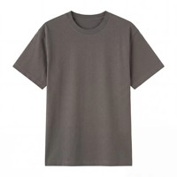 T-shirt en jersey de coton lourd personnalisé avec logo vintage pour homme - 5XL Charcoal Sorona 190g à manches courtes, coupe classique