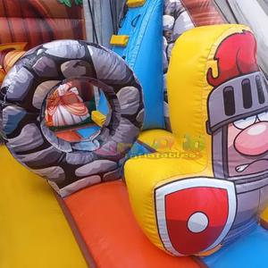 Castillo inflable con tobogán para fiestas infantiles, trampolín inflable con diseño de caballero. - Product Image 5