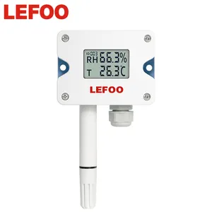 LEFOO Pemancar Sensor Suhu dan Kelembaban, Tempelan Dinding IP65 RS485/Modbus Output untuk Keperluan Industri