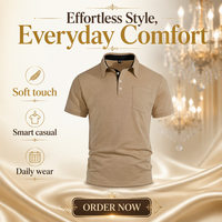 Polo à manches courtes pour hommes en gros avec poche poitrine, en mélange de coton respirant, uniforme de travail, polos de golf, logo personnalisé OEM