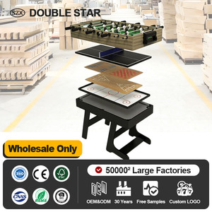 Mesa de Juego Multifuncional 6 en 1 de 4 Pies de Fábrica OEM, Juego Combinado Plegable al por Mayor, Futbolín, Billar, Tenis de Mesa, Hockey, Plástico MDF - Product Image 1