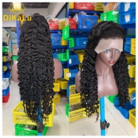 DKL Perruque en cheveux humains brésiliens, ondulations souples, Lace Front 13x4, sans colle, Perruque frontale en dentelle HD 13x6, pré-épilée