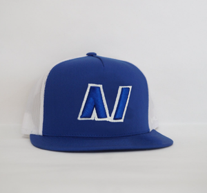 Casquette de camionneur classique à 5 panneaux, profil haut, structure rigide, visière plate, entièrement en maille, broderie 3D, logo personnalisé - Product Image 1