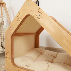 OEM ODM Cama moderna personalizada para gatos Rascadores intercambiables Cojín de algodón suave Muebles de madera de pino Suministro directo de fábrica para mascotas - Product Image 2