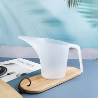 Verres doseurs en plastique à long bec de 500 ml, 1 L, 2 L avec poignée et échelle graduée pour la pâtisserie, les œufs et les tartes