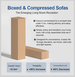 Sofá Seccional Modular Multifuncional Extensible con Compresión, Diseño sin Respaldo y Borde Redondo para Uso en Sala de Estar - Product Image 5