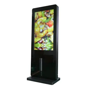 43 inç açık dikey stant dijital tabela dokunmatik ekran Kiosk 4k reklam oyuncu ekranı ekran OEM LCD fotoğraf kabini Kiosk
