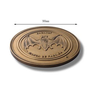 Customized Promotional Logo Animal Round Metal <b>Table</b> <b>Coaster</b> - Product Image 3