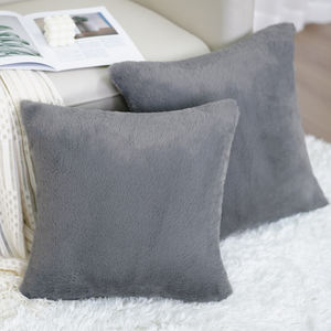 Funda de almohada de piel sintética de conejo transpirable antibacteriana de lujo hipoalergénica suave poliéster orgánico hogar Hotel sala de estar sofá cojín - Product Image 4