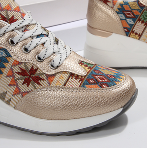 UP-6048r femmes grosses baskets compensées 2025 automne marche Style dames chaussures de sport taille 43 - Product Image 4