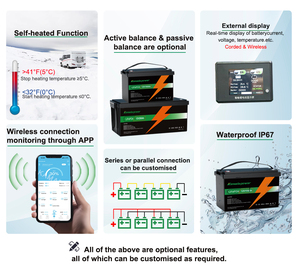 Batterie au lithium LiFePO4 Kamada Power KMD-A002 12V 12.8V 50Ah 100Ah 200Ah, cycle de vie élevé, 6000 cycles, garantie 5 ans - Product Image 2