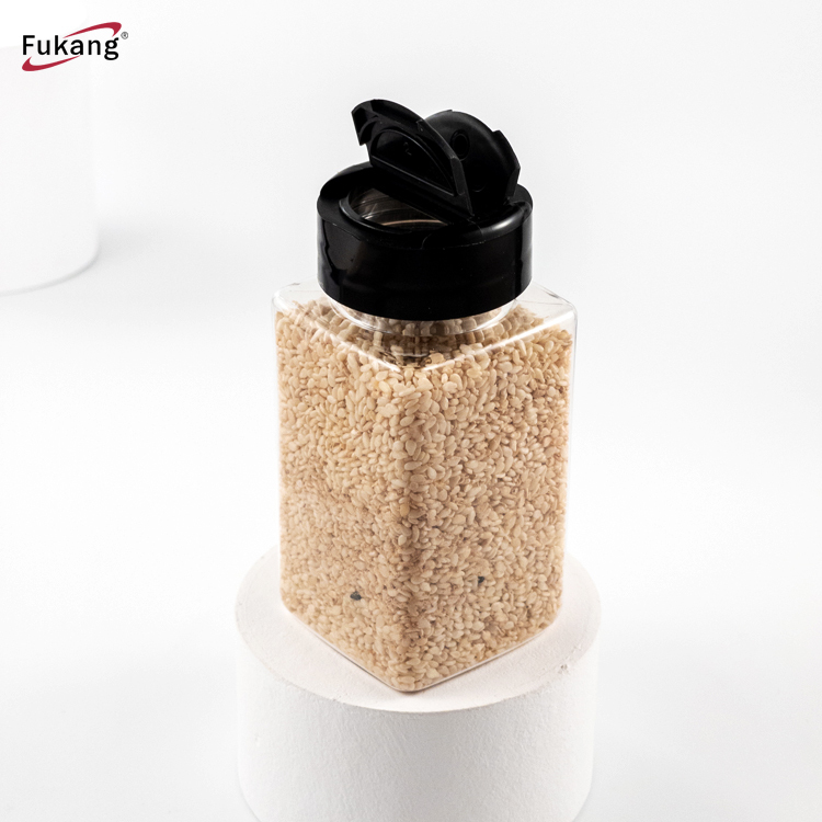 Factory Supply 150Ml 4Oz Clear Plastic Spice Jars With Black Lid For Dispensing And Storing Spices